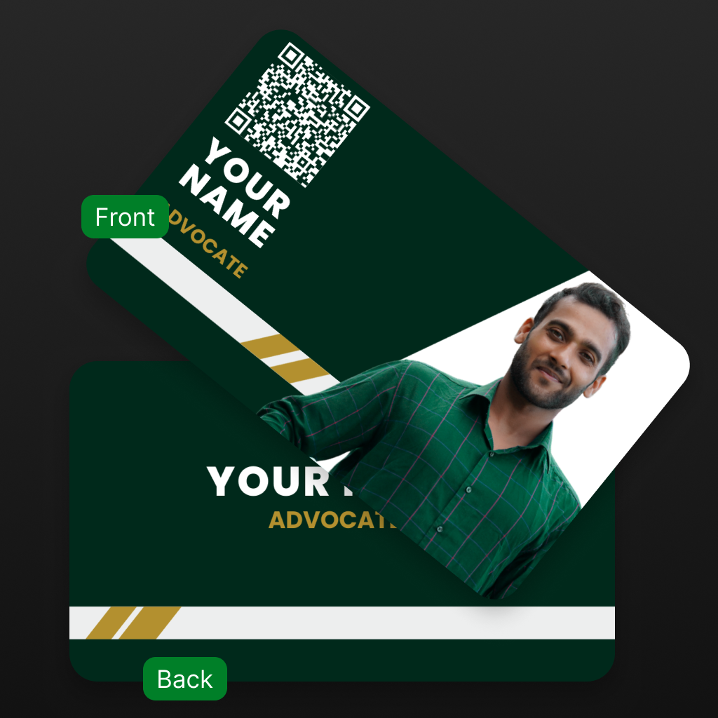 Advocate Professional Cards – Sleek, Durable & Tech-Enabled for Smarter Networking