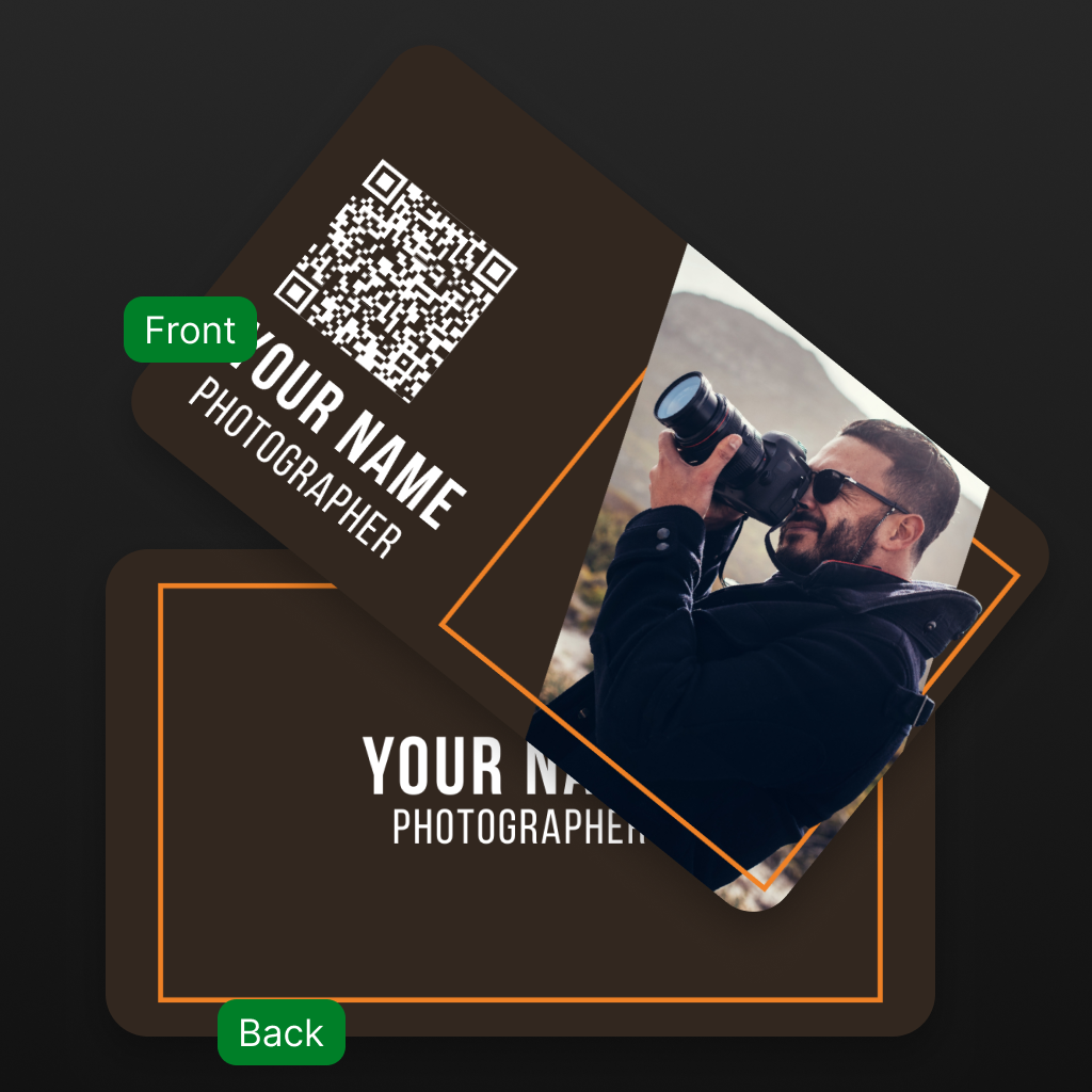 Photographer Smart Cards – Modern, Sleek & Tech-Driven for Easy Networking