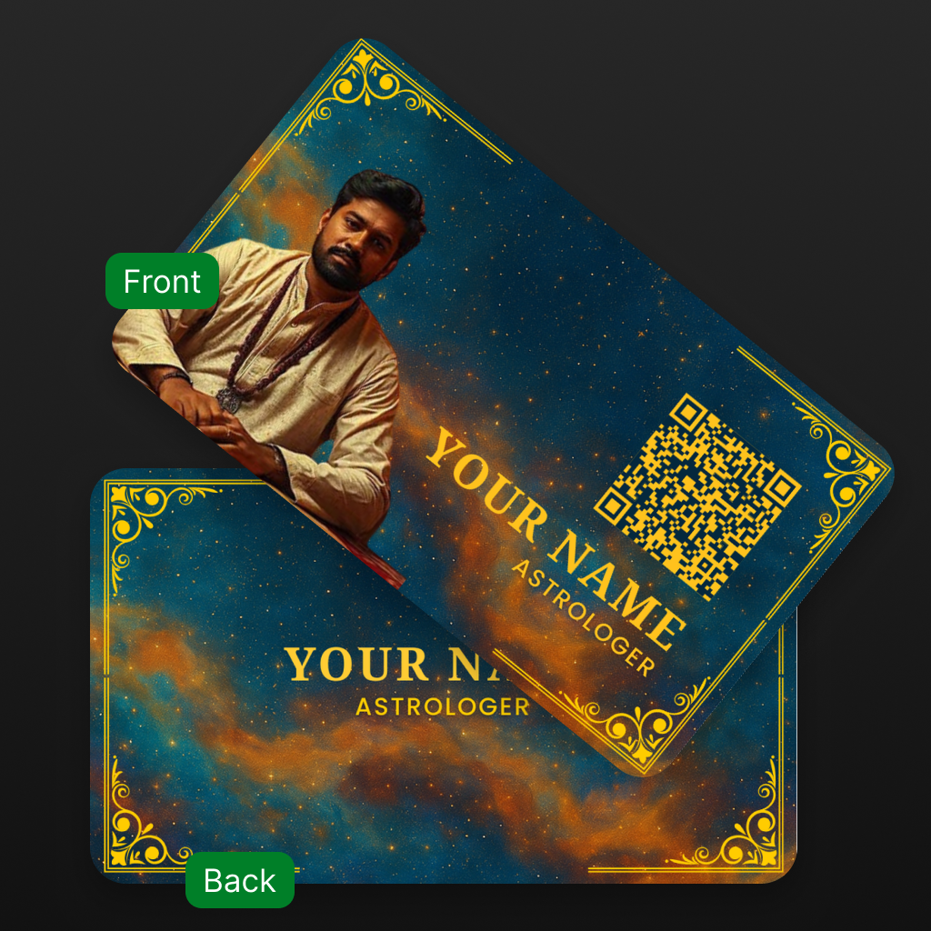 Astrologer Networking Cards – Modern, Intuitive & Empowered for Cosmic Connections