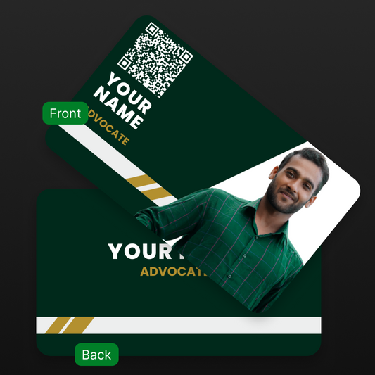 Advocate Professional Cards – Sleek, Durable & Tech-Enabled for Smarter Networking