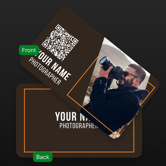 Photographer Smart Cards – Modern, Sleek & Tech-Driven for Easy Networking