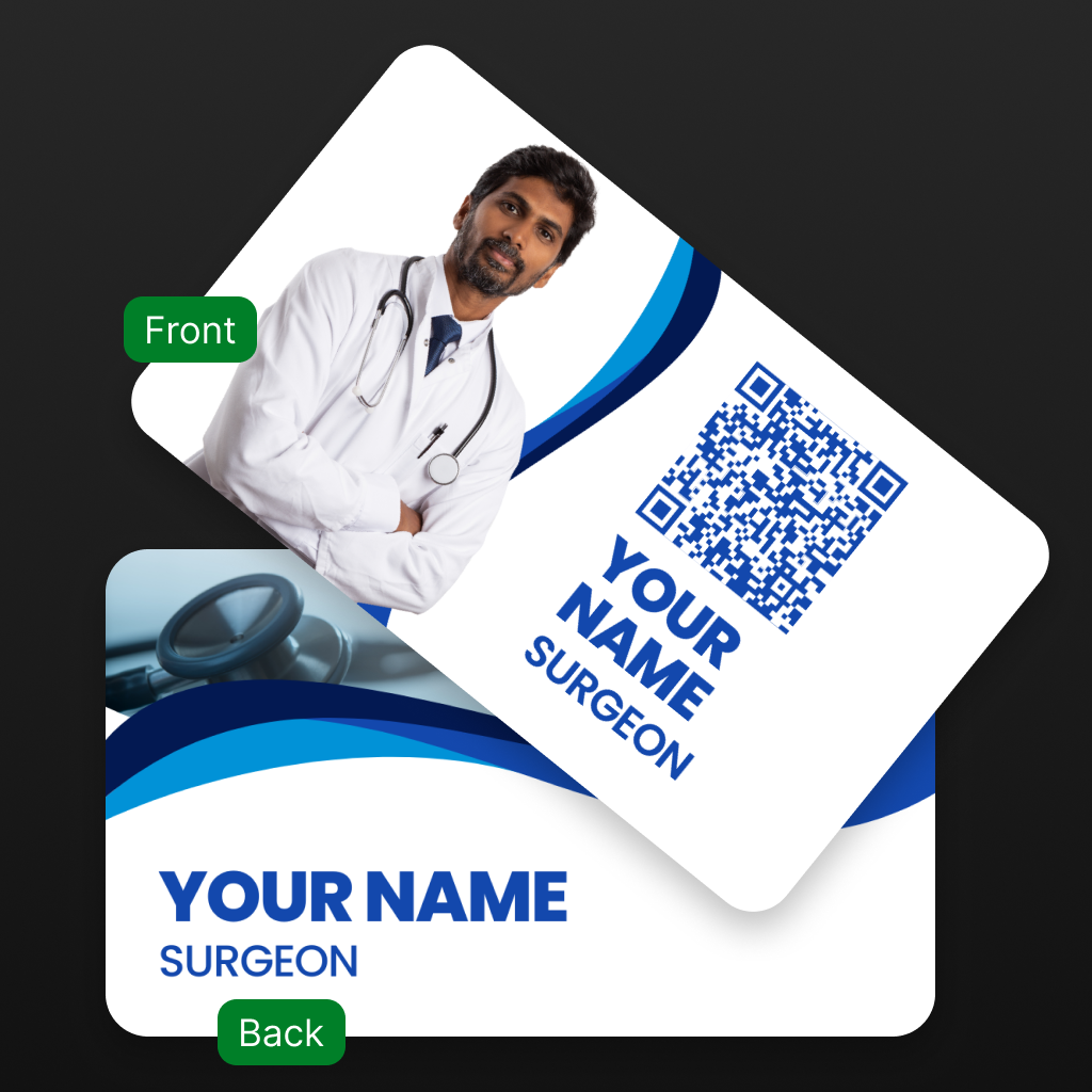 Modern Identity Cards – Tailored for Doctors in Digital, NFC & Physical Designs