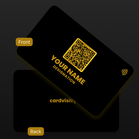 Smart NFC Cards With Name | Digital & Physical NFC Cards | Dark Theme